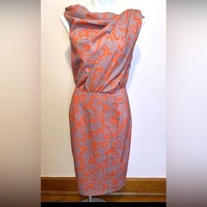 Anthropologie Beguile Byron
Lars sleeveless Drape Gray
Orange Sheath Dress 4
